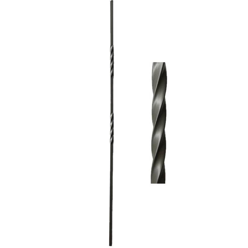 Double Twist Hollow Iron Baluster