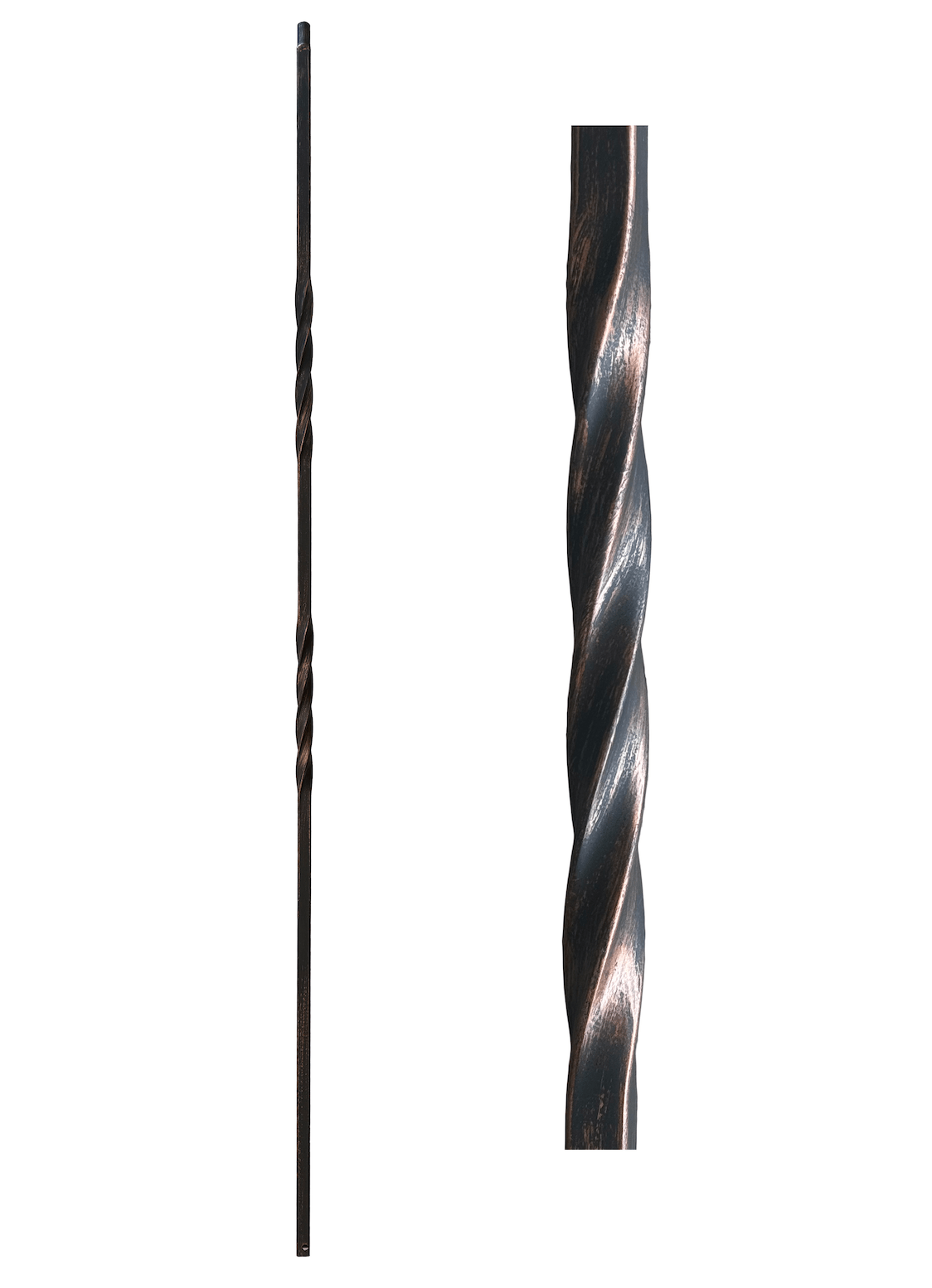 Double Twist Hollow Iron Baluster