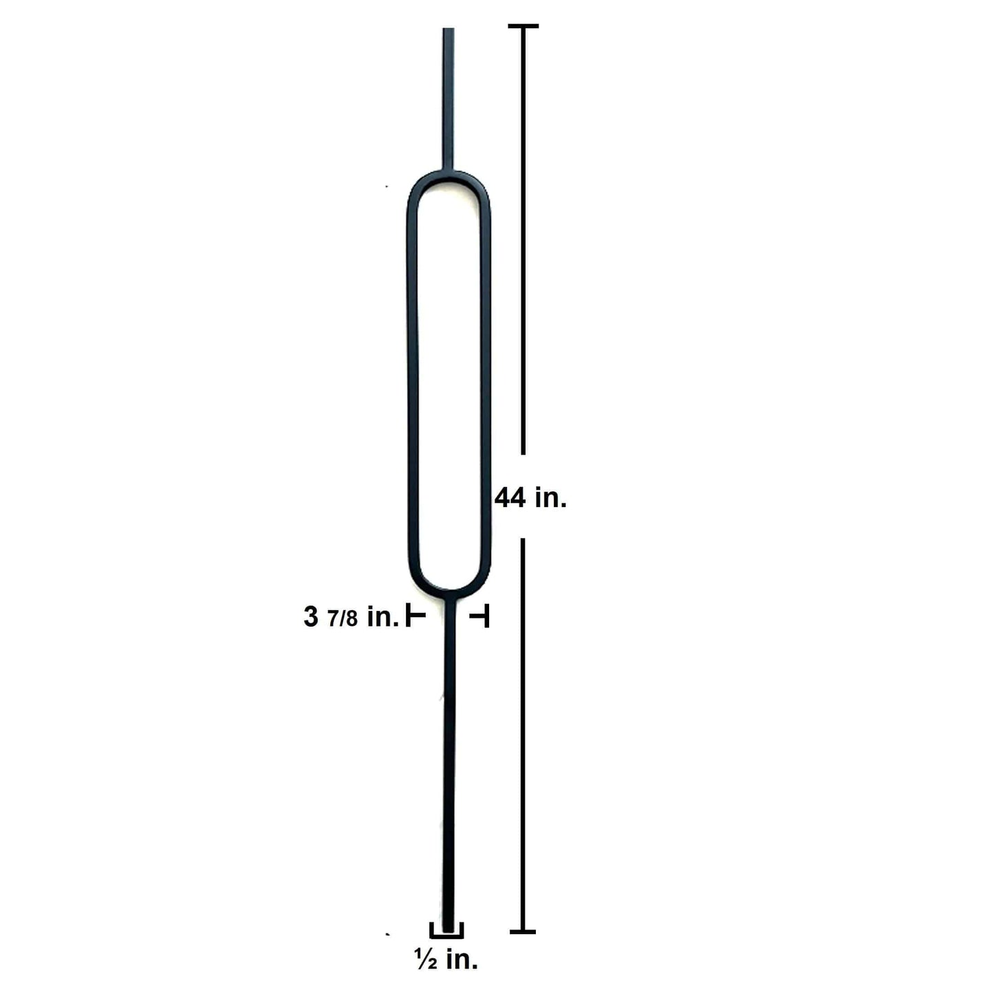 Single Oval Hollow Iron Baluster