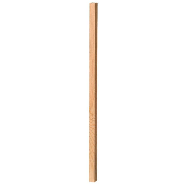 Contemporary 1-1/4" Pre-Finished White Plain Square Top Wood Baluster (Model 5060) - Made in the USA