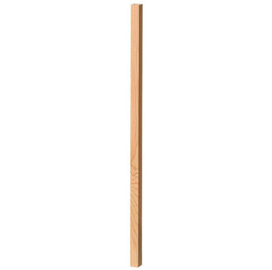 Contemporary 1-1/4" Pre-Finished White Plain Square Top Wood Baluster (Model 5060) - Made in the USA